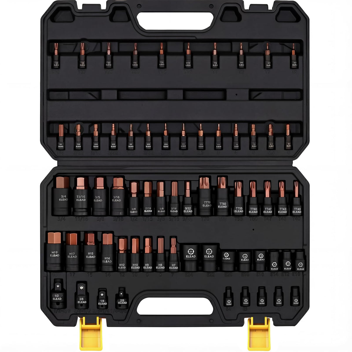 ELEAD 66-piece socket set in a rugged case for fast access during repairs.