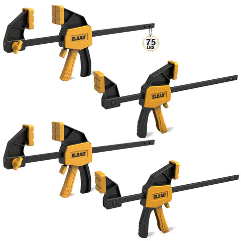 ELEAD 6in mini bar clamp for woodworking secure precise joins with steady single-handed operation.
