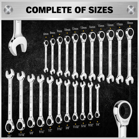 ELEAD 72-tooth ratchet wrench enables smooth work in tight spaces.
