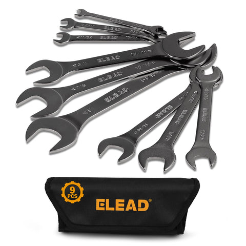 ELEAD 9-piece ultra-thin open-end wrenches offer easy access in tight spaces