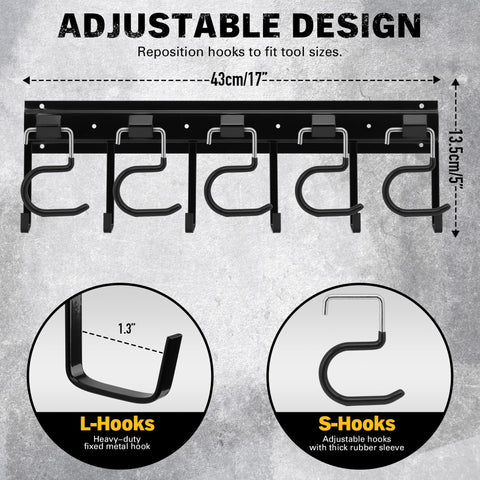 ELEAD adjustable hooks close-up for flexible tool hanging.