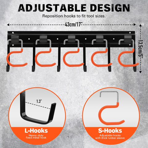 ELEAD all-metal garage tool organizer shows sturdy iron construction for heavy use