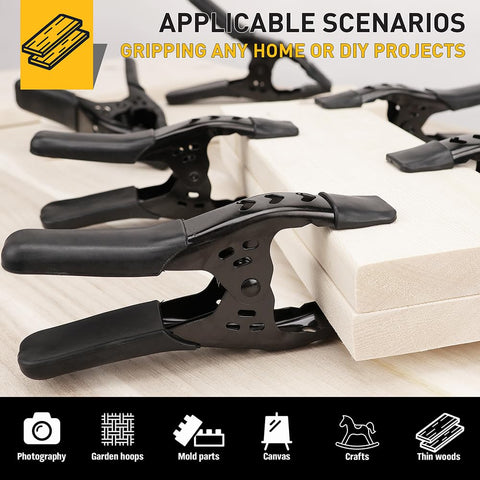 ELEAD arc-handled clamps offer comfortable grip during DIY tasks.
