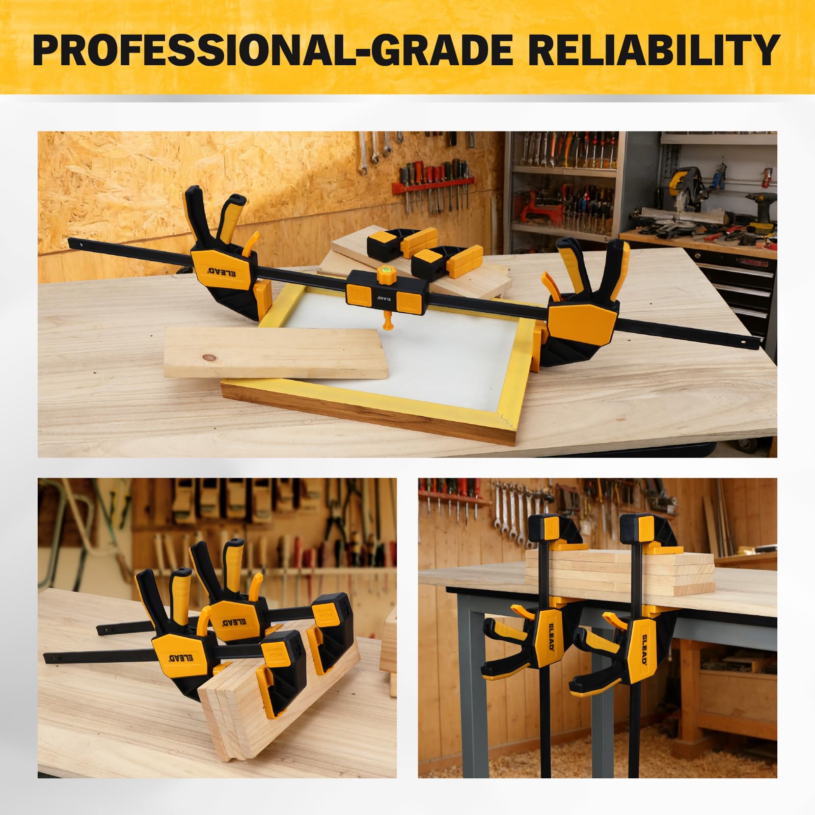 ELEAD bar clamps converting to spreaders for panel installation