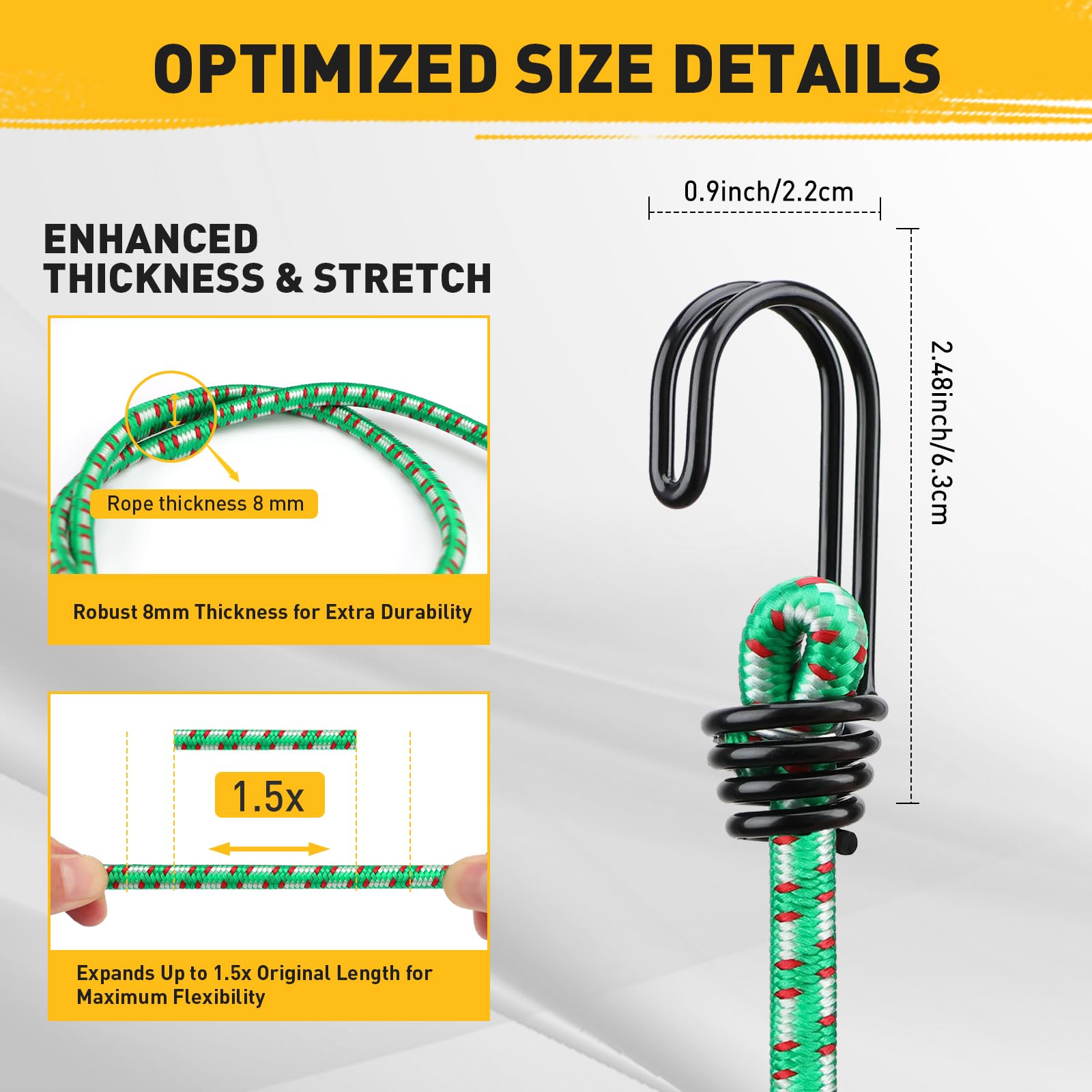 ELEAD 10-inch cord for small items and tight wraps