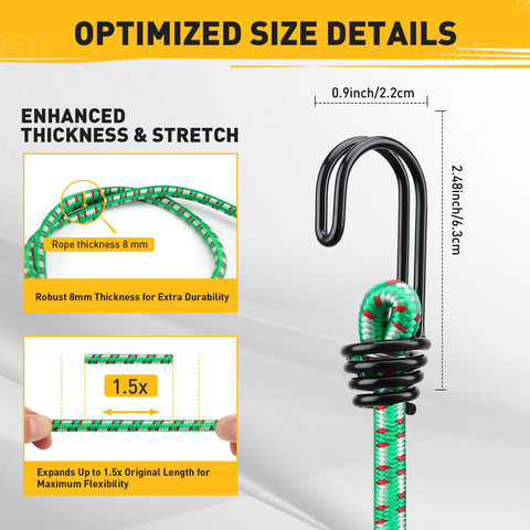 ELEAD 10-inch cord for small items and tight wraps