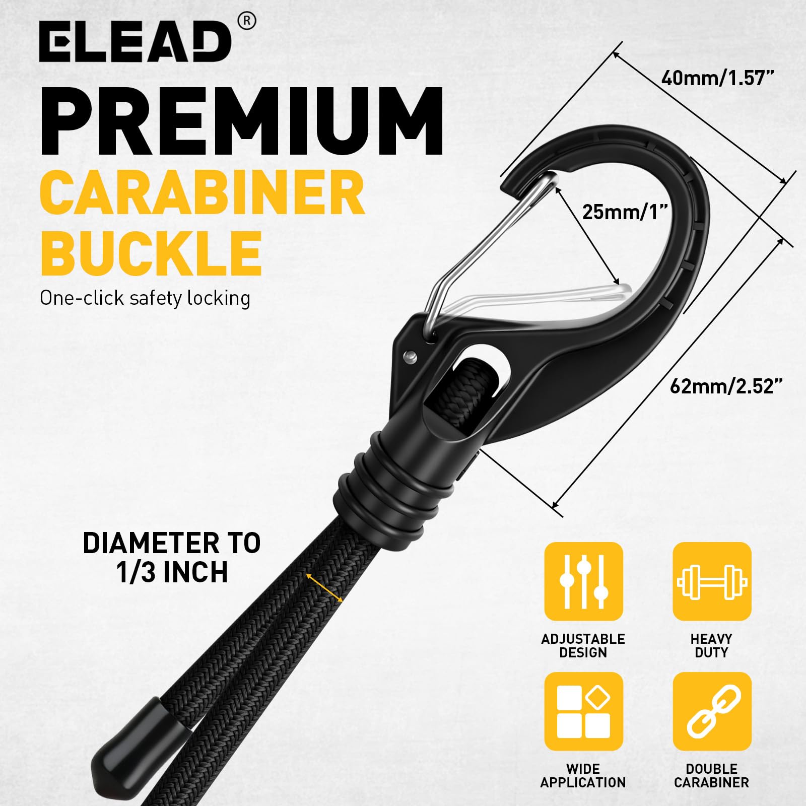 ELEAD bungee cords securing gear on a road trip and outdoors
