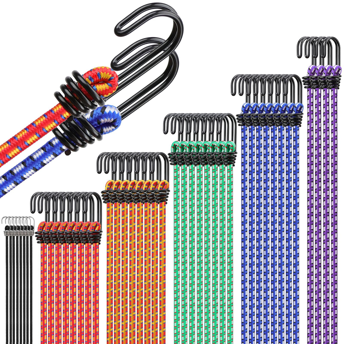 ELEAD bungee cords storage jar for organized outdoor use