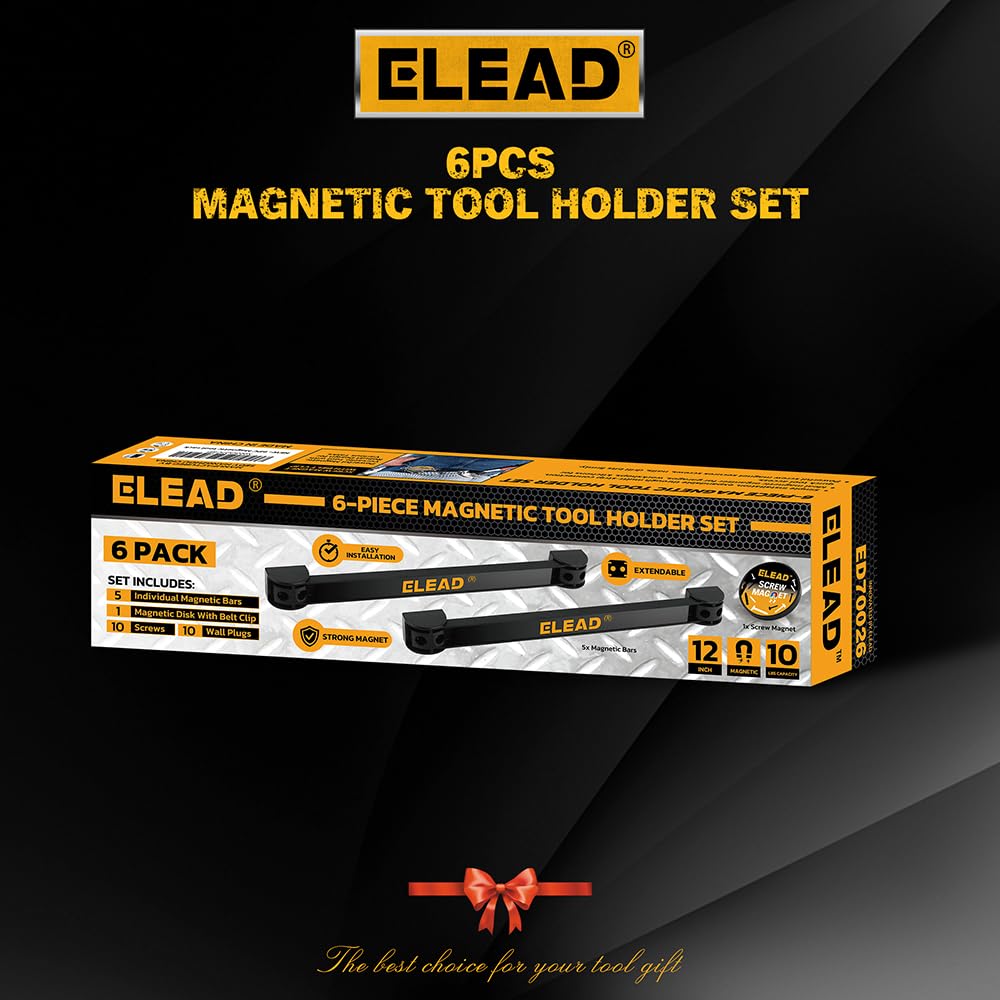 ELEAD compact 6-piece rack streamlining tool storage on any surface