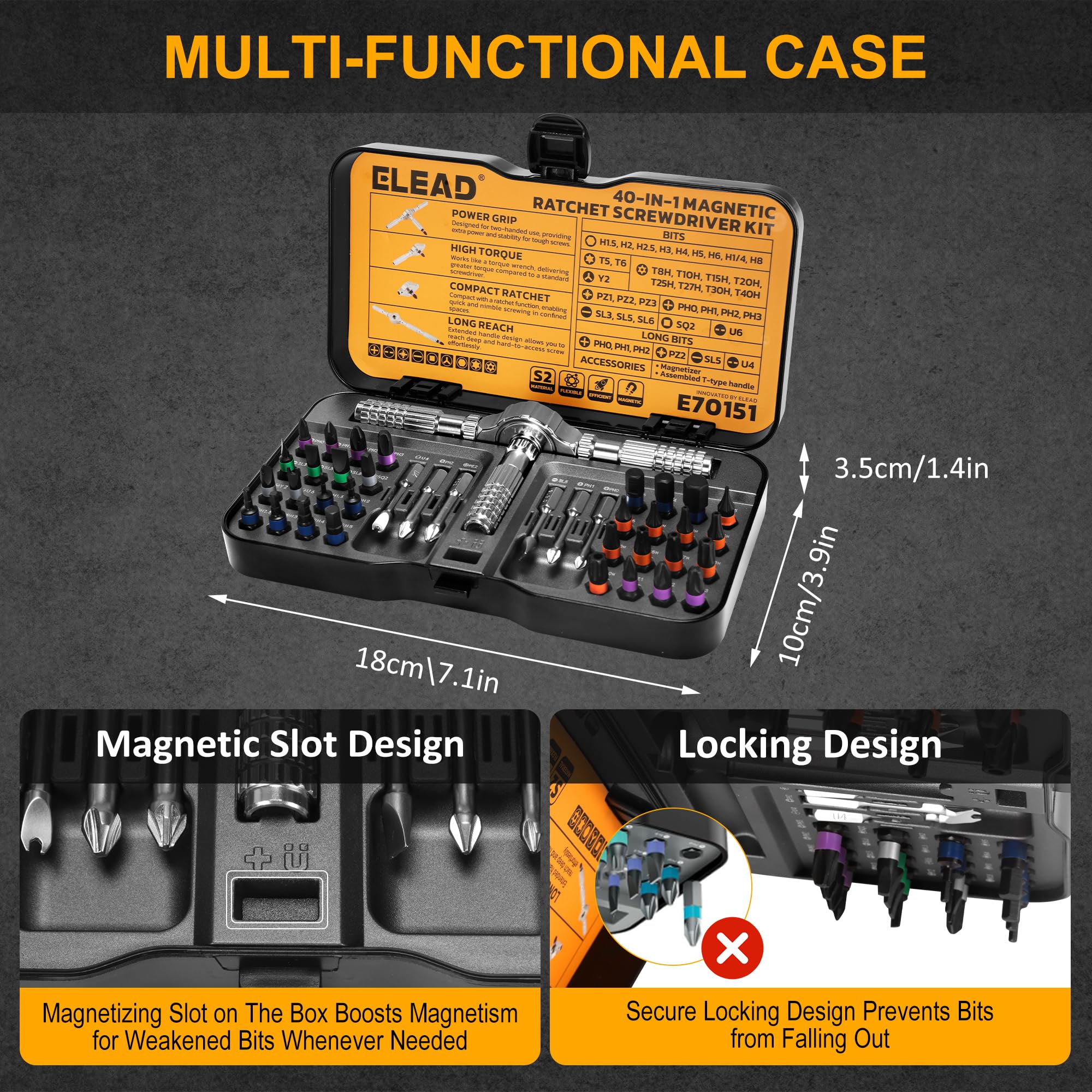 ELEAD compact case makes transport and storage effortless