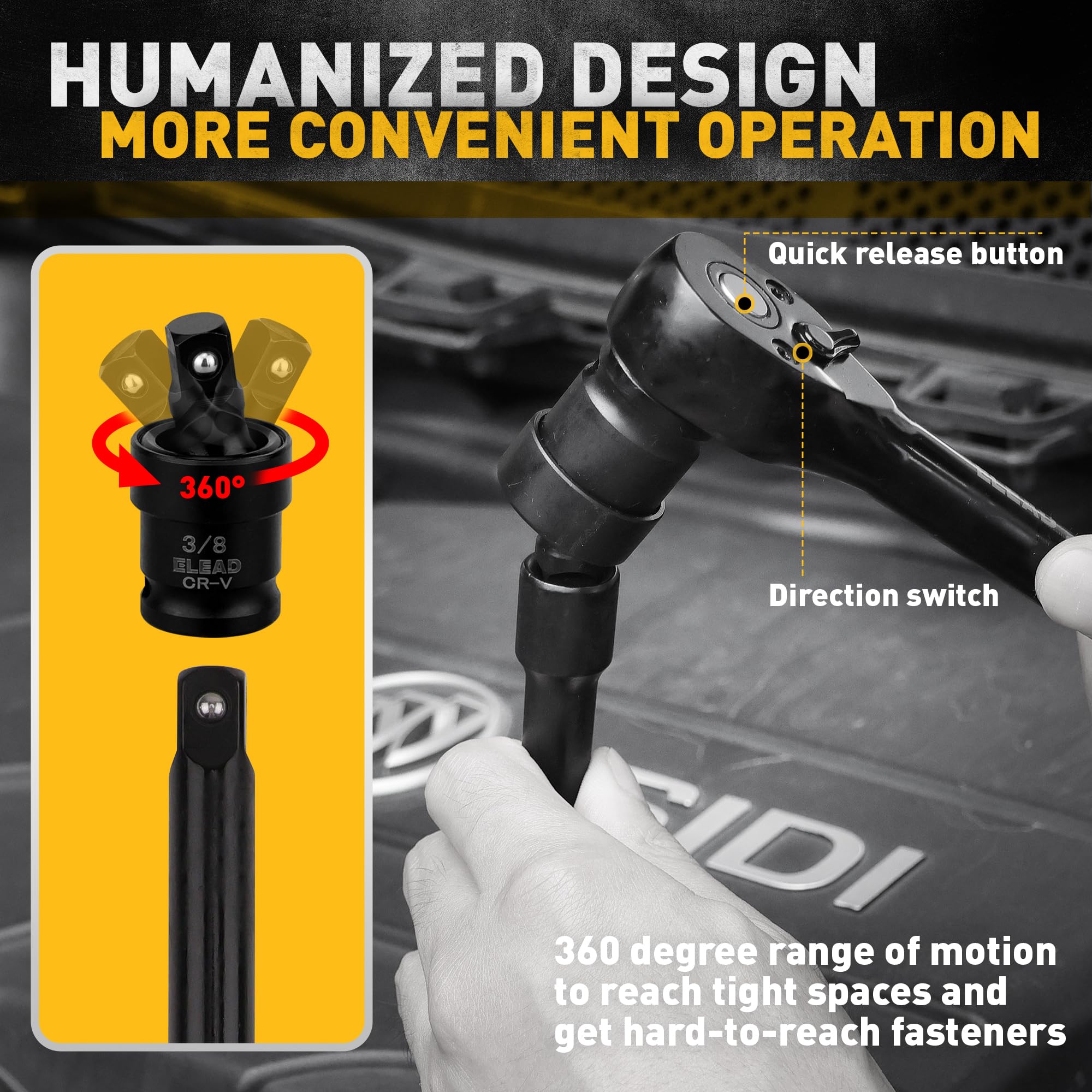 ELEAD compact case keeps pieces organized and portable.