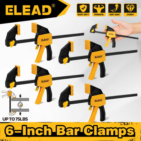 ELEAD compact clamps fit neatly in toolboxes for small-scale projects.