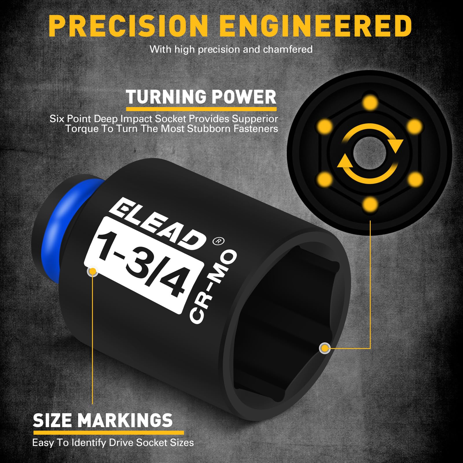 ELEAD socket size markings help fast identification during repairs.