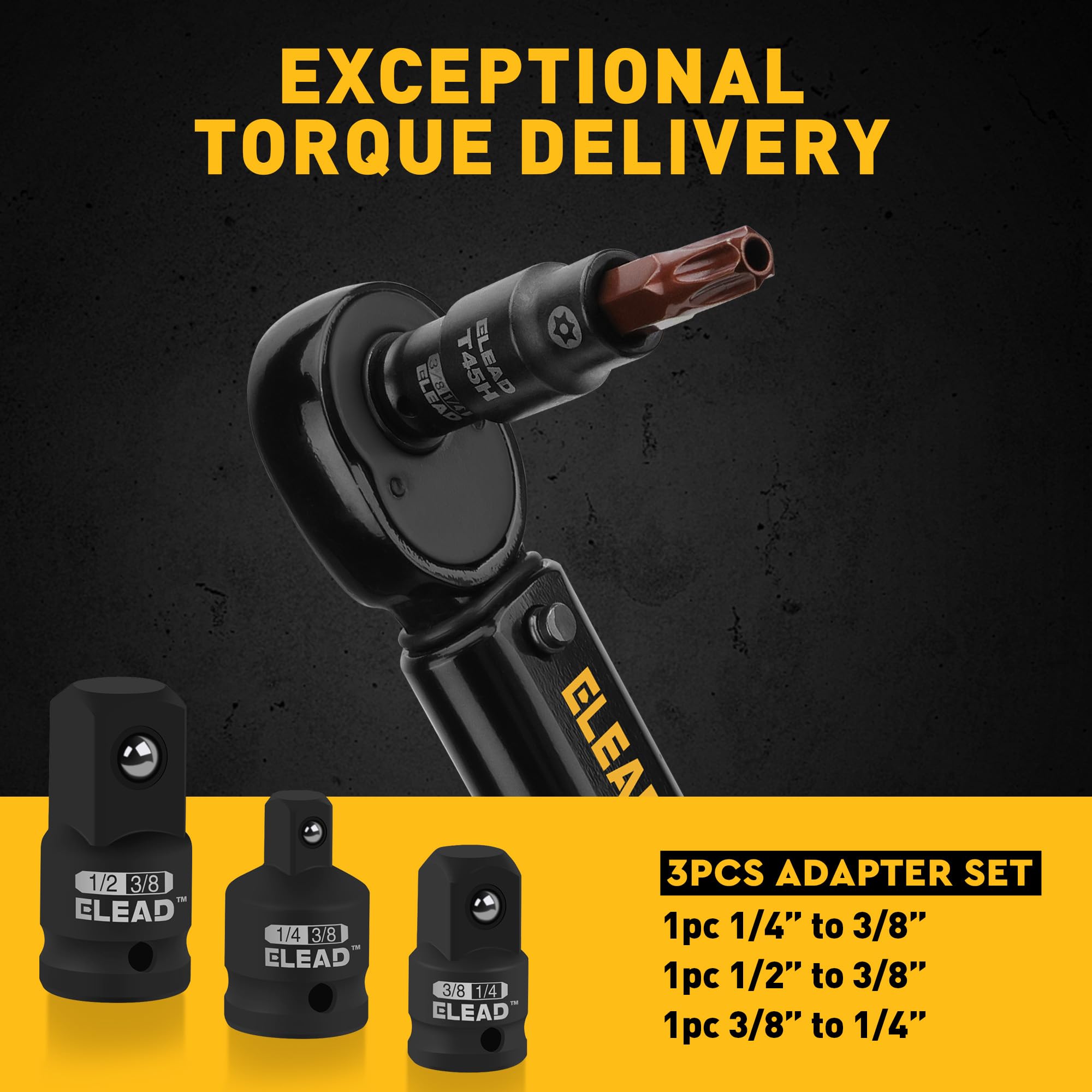 ELEAD 3/8 inch Torx sockets designed for balanced torque and durability during repairs