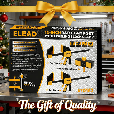 ELEAD ergonomic handles reduce fatigue during long clamping sessions