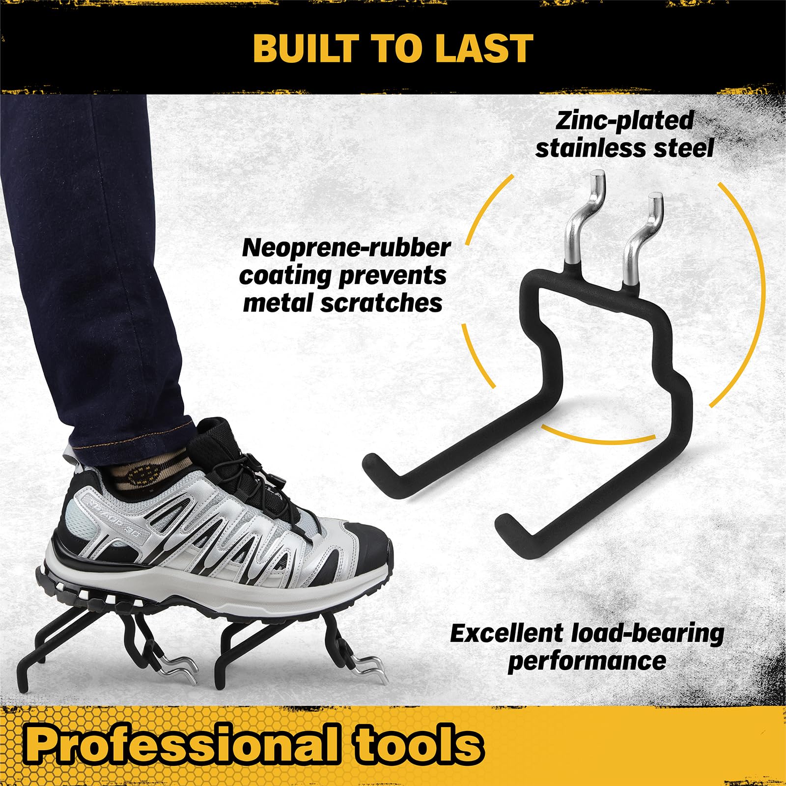 ELEAD flexible storage pegs adapt to hoses cables or gear