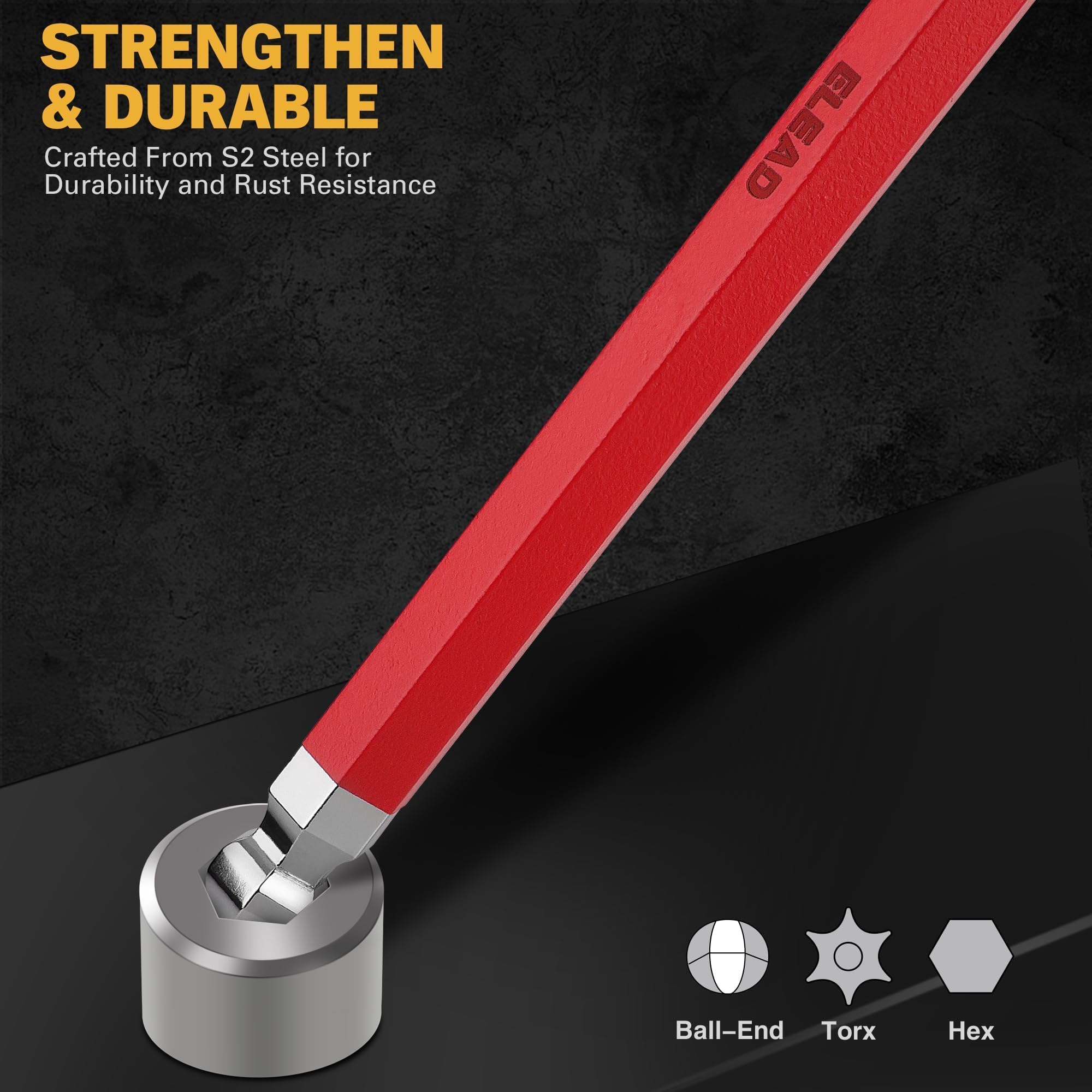 ELEAD heat-treated S2 steel wrenches offer durable performance