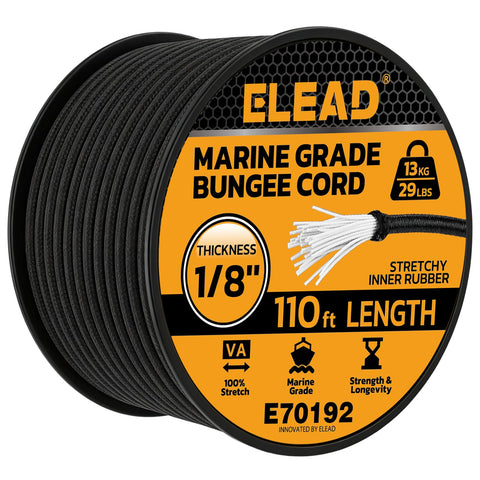 ELEAD heavy-duty bungee roll securing cargo on a roof rack