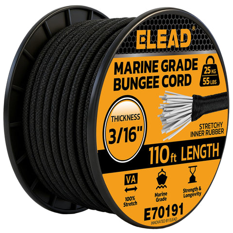 ELEAD heavy duty bungee roll coiled for easy transport and storage