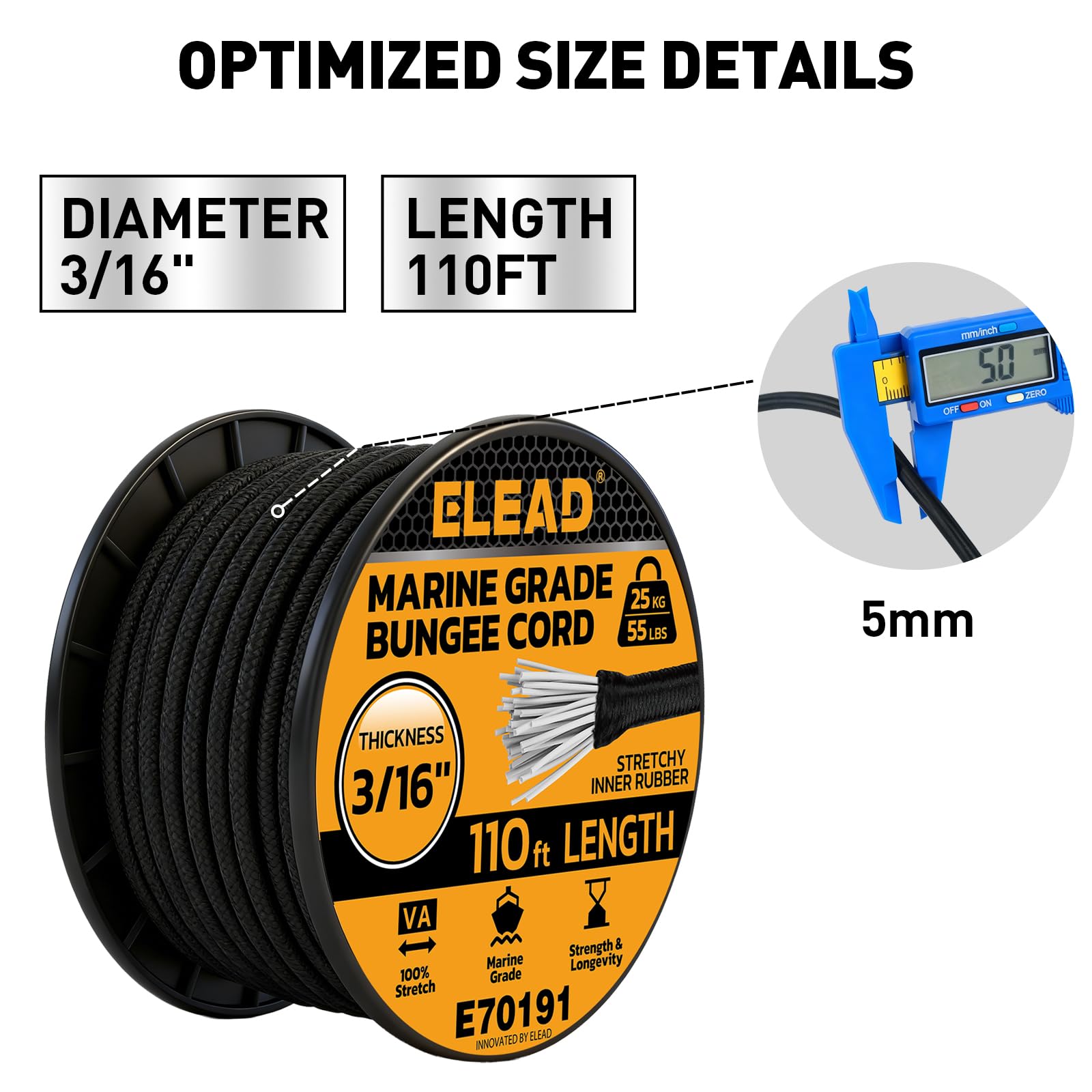ELEAD bungee roll outer shell highlights weatherproof design