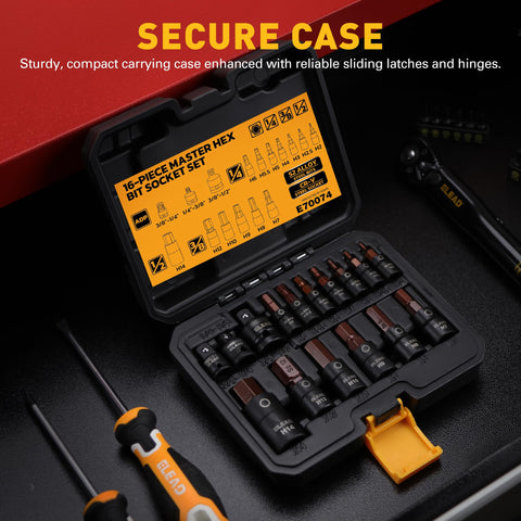 ELEAD heavy-duty case keeps sockets organized and portable.