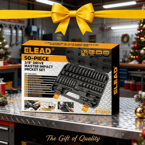 ELEAD high-contrast laser-etched sizes speed up tool selection.