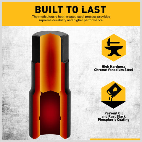 ELEAD sockets with high-contrast laser markings for quick size identification.