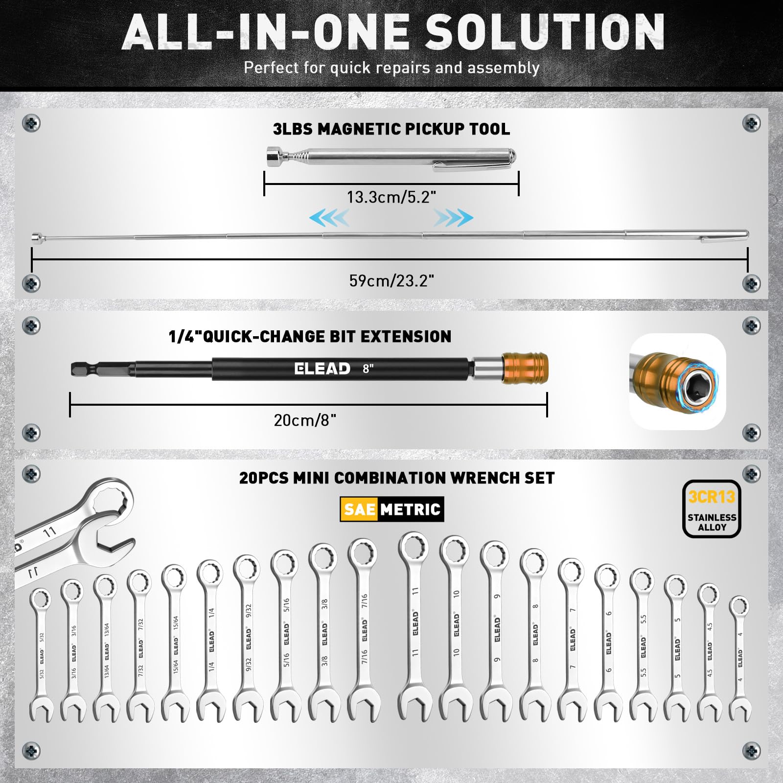 ELEAD impact nut drivers with socket adapters ready for tough fastening tasks