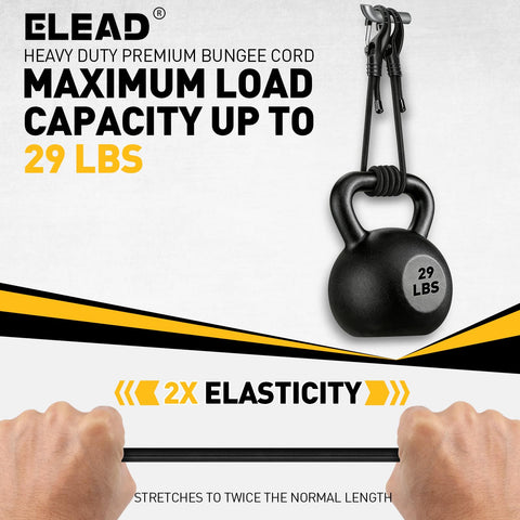 ELEAD industrial-strength cord handling heavy tarp tie-downs
