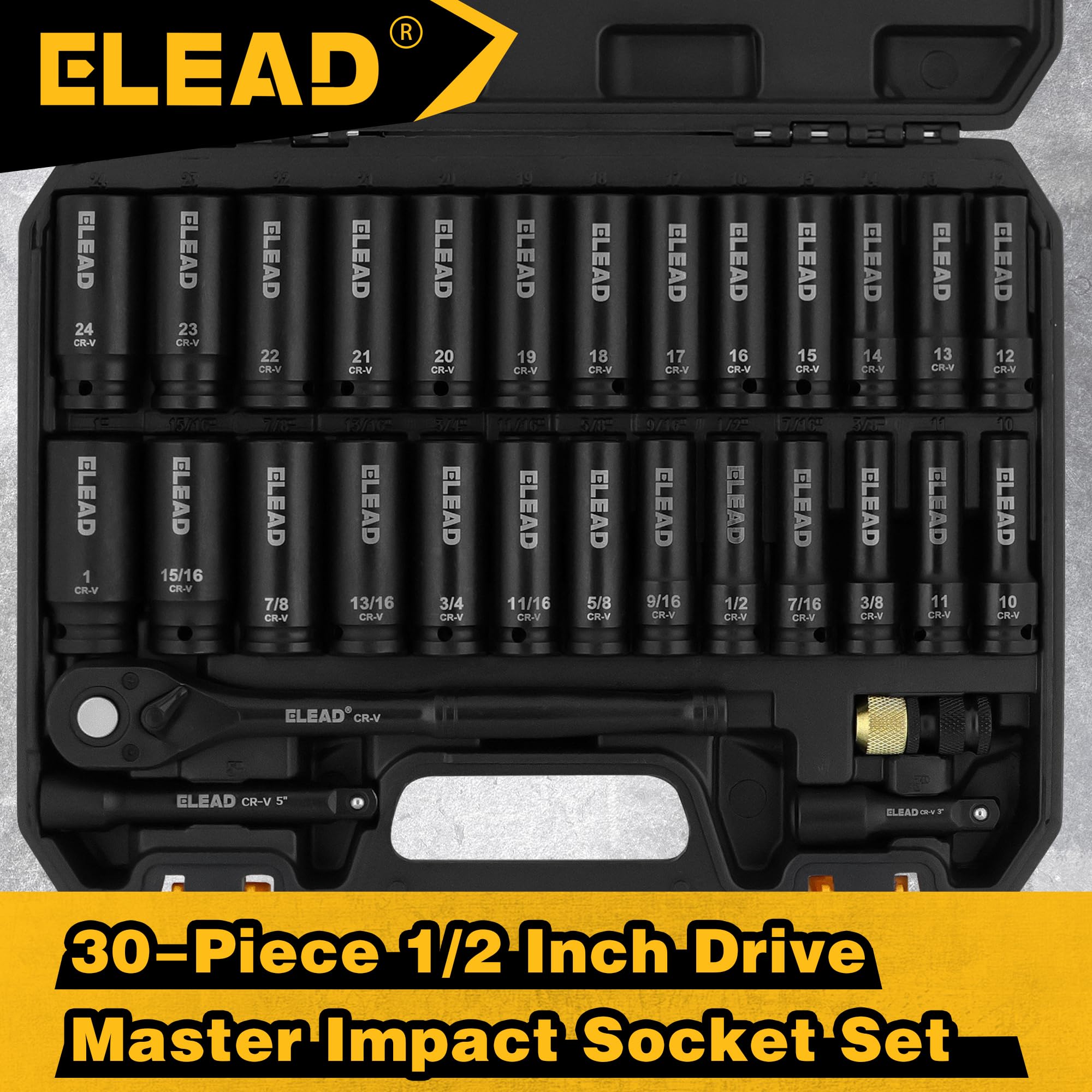 ELEAD laser-etched sizes for fast identification during tasks