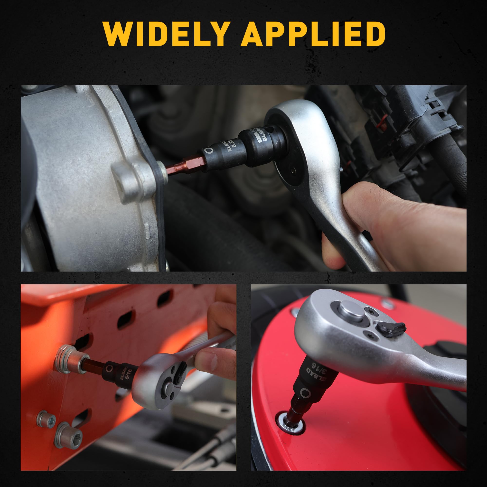 ELEAD laser-etched sizes ensure quick identification during work.