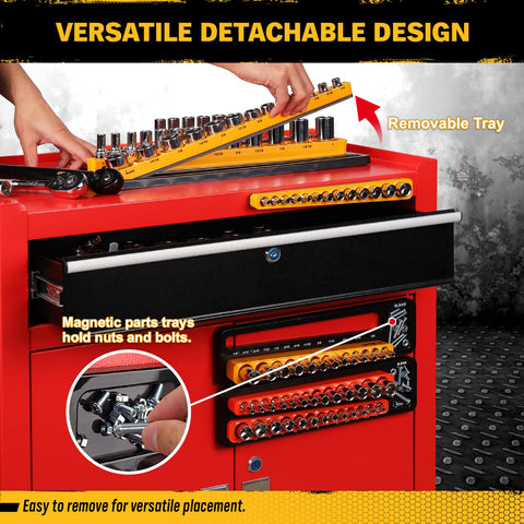 ELEAD magnetic socket organizer for 1/2 drive stores large sockets securely for quick access.