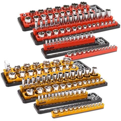 ELEAD magnetic socket organizer for 1/4 drive keeps sockets steady and accessible in any toolbox drawer.