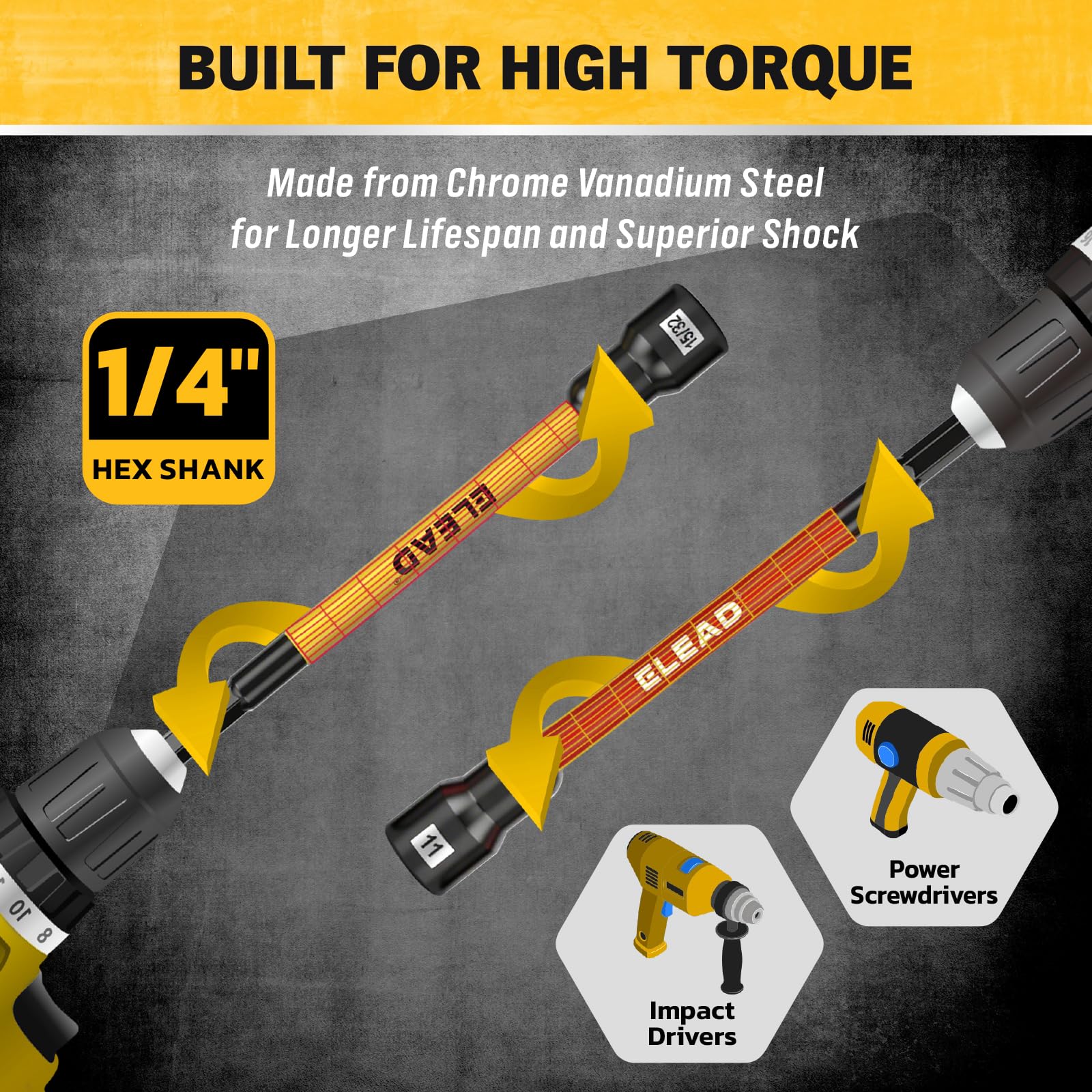 ELEAD magnetic tips secure fasteners for accurate installation