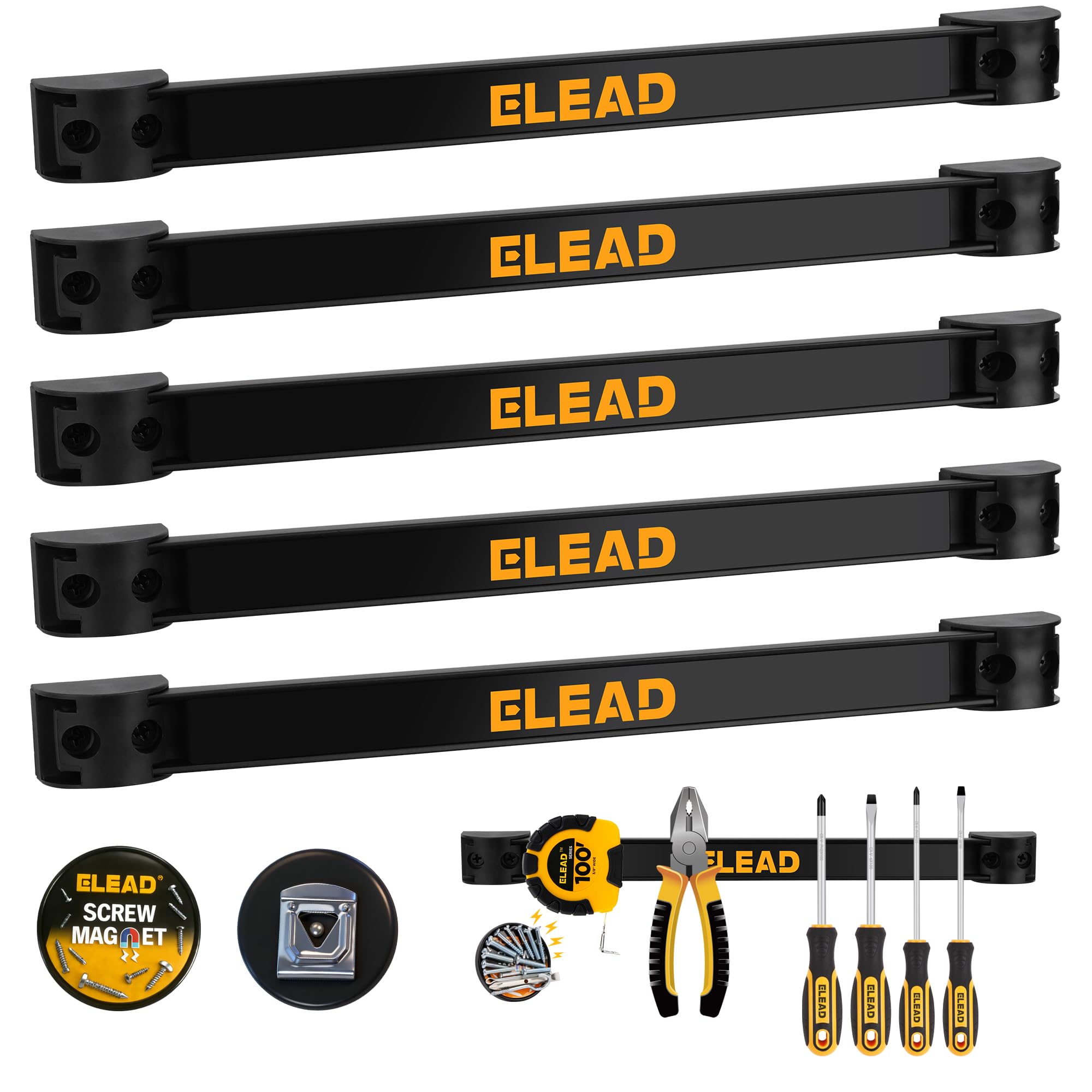 ELEAD magnetic tool holder on wall keeps essential tools within reach