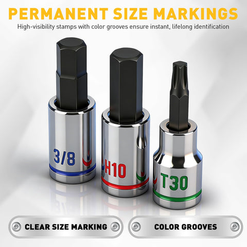 ELEAD metric hex sockets 3-10 mm for precise fasteners.