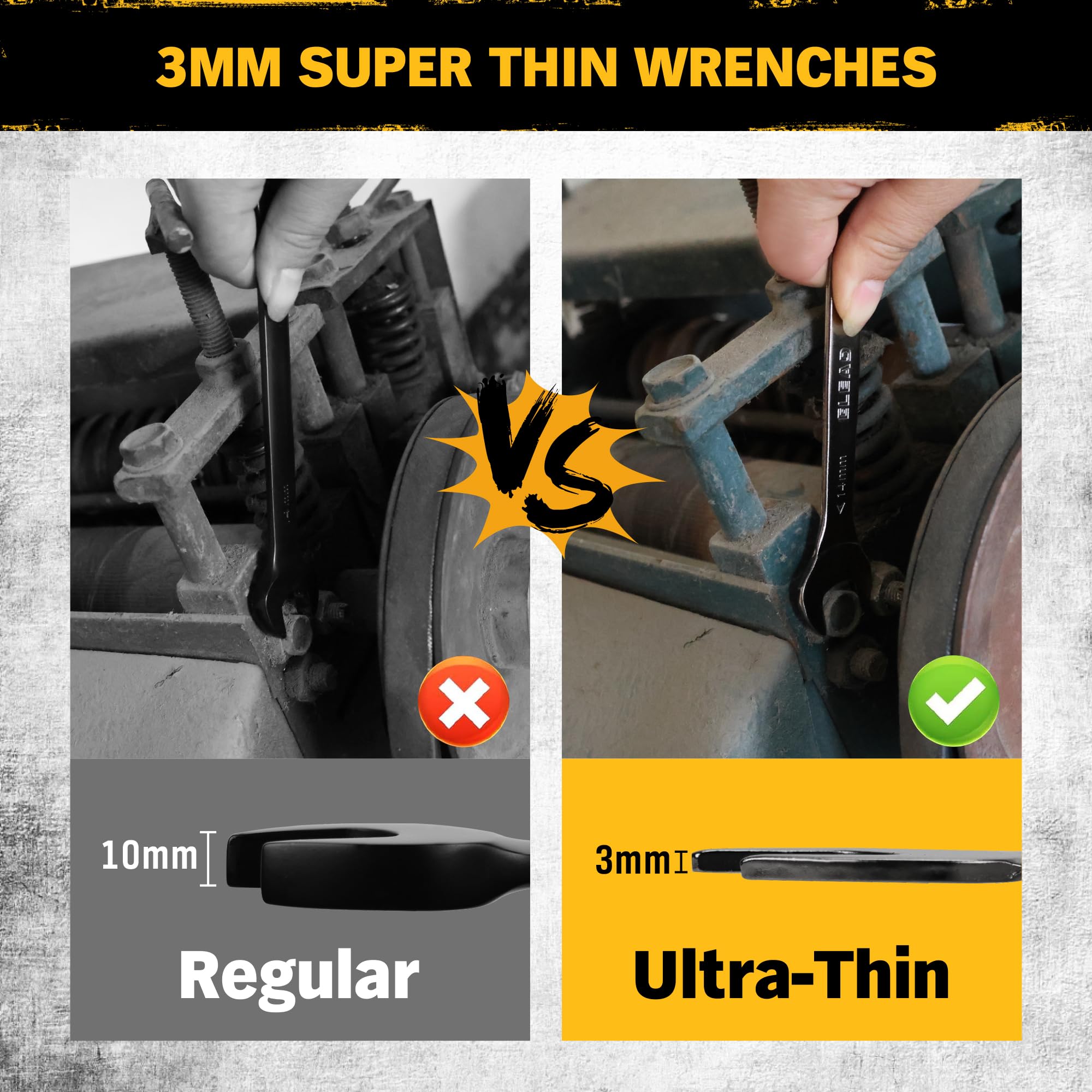 Nickel-plated finish on wrenches for rust resistance