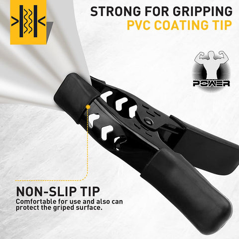 ELEAD nickel-plated steel spring clamps resist rust for outdoor tarp setups.