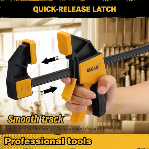 ELEAD non-slip handle for comfortable grip during clamping.