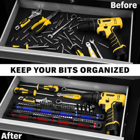 ELEAD open-top slidable bit holder enables rapid bit swaps