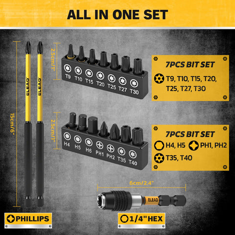 ELEAD 1/4 inch quick-change drive for fast bit swaps