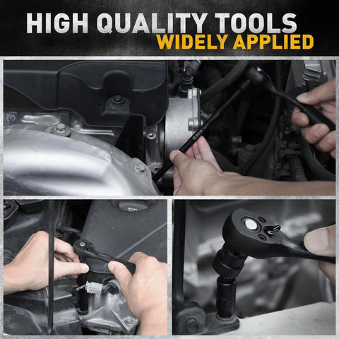 ELEAD quick-release ratchet speeds tool changes for efficient workflow.