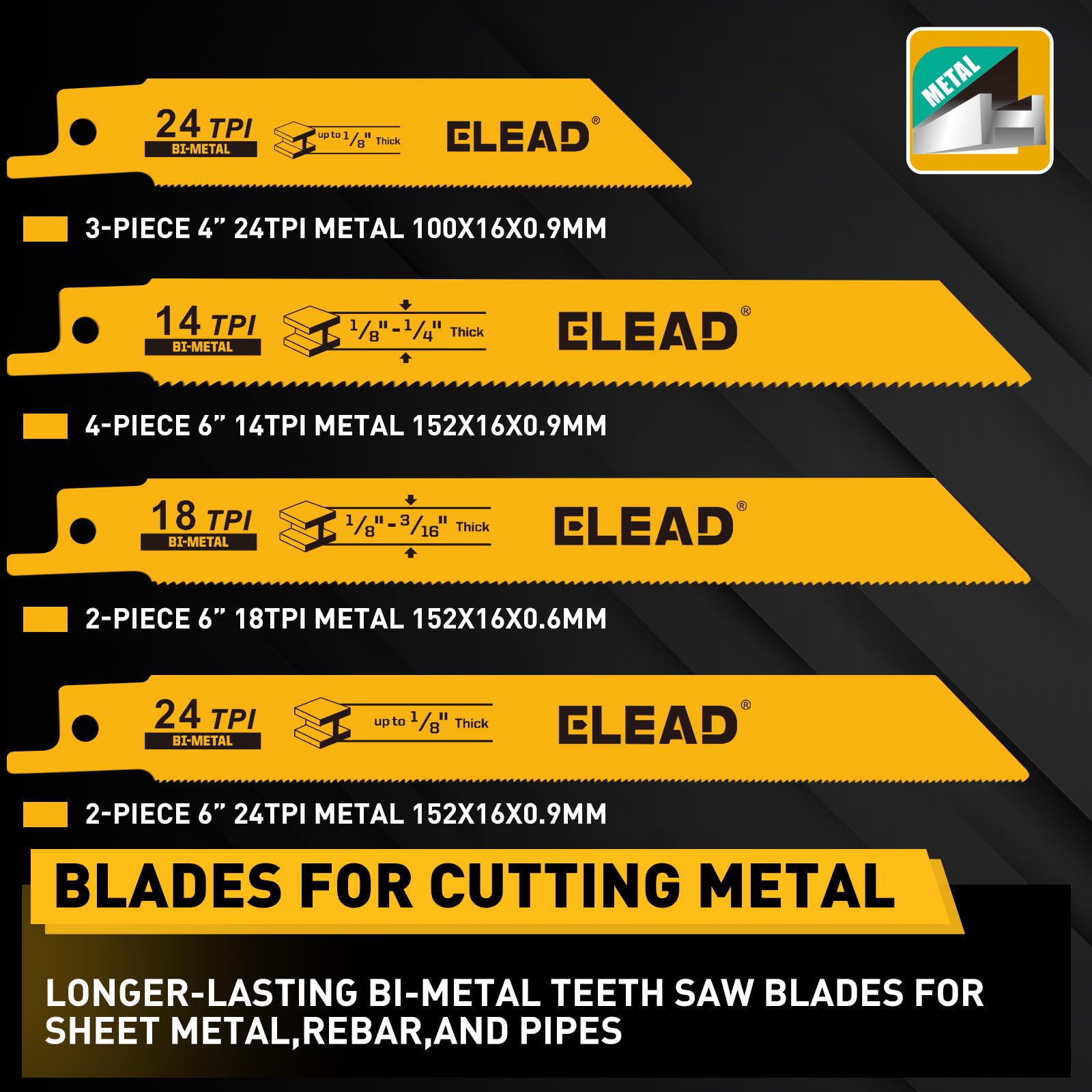 ELEAD razor-sharp edges enable smooth wood and metal slicing.