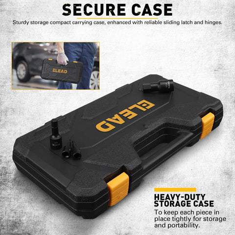 ELEAD reinforced storage case keeps all pieces secure in transit.