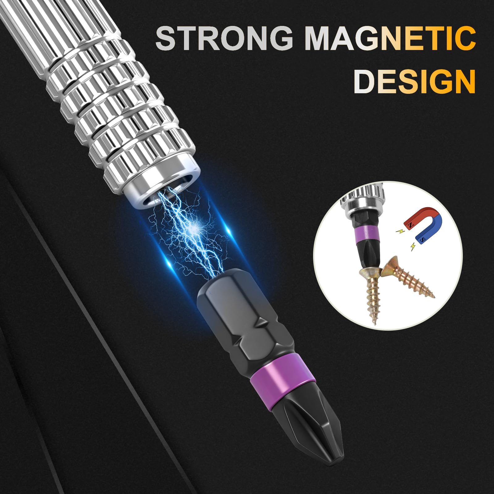 ELEAD magnetic bit holder keeps bits secure for steady threading
