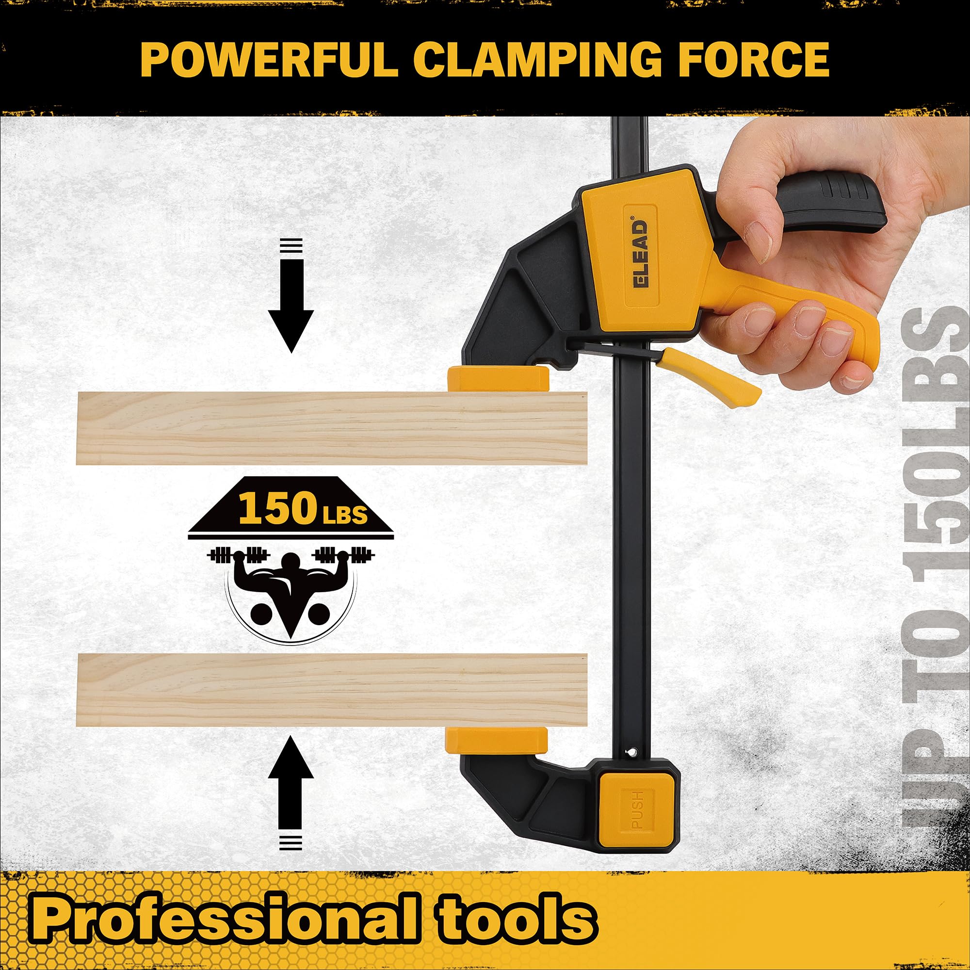 ELEAD clamps keeping boards aligned during assembly.