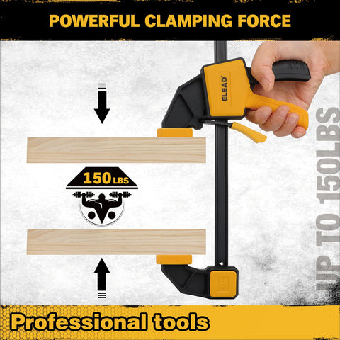 ELEAD clamps keeping boards aligned during assembly.