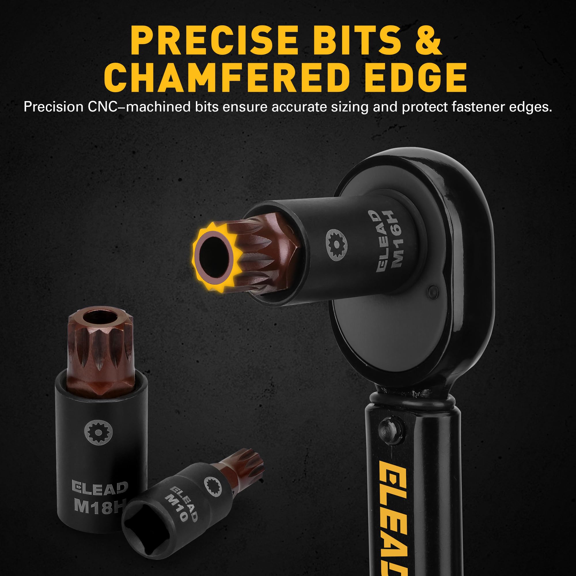 ELEAD XZN 1/2-drive sockets for larger fasteners and durability
