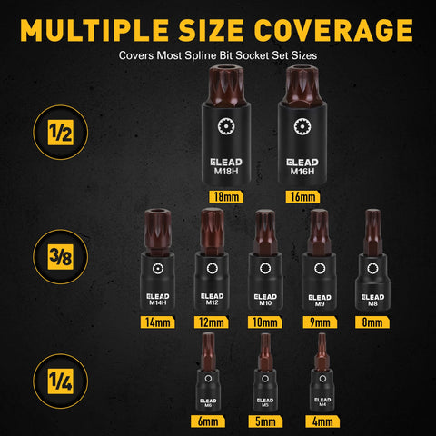 ELEAD XZN 1/4-drive sockets with precise fit for small fasteners