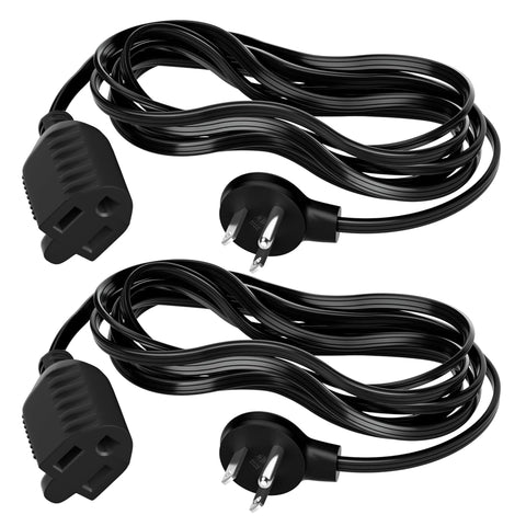 Elecan flat plug extension 6 ft for space-saving power behind furniture.
